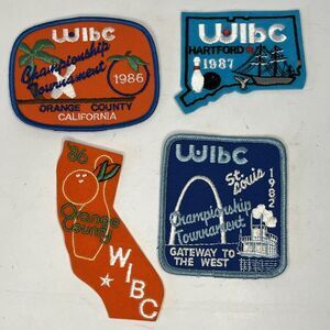 4 Rare Vintage California Hartford WIBC Championship Patches 1982 1986 1987